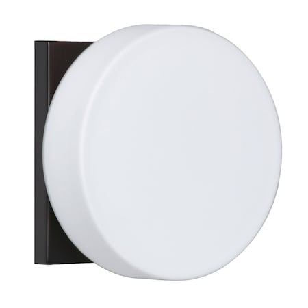 Besa Lighting Ciro Mini Sconce, Opal Matte, Bronze Finish, 1x50W Halogen 1WS-773807-BR